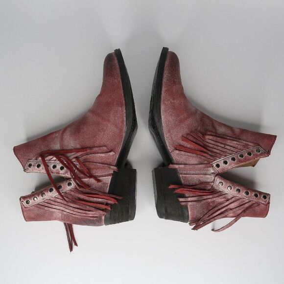 Circle G by Corral Purple Studded‎ Fringe Western Booties Size 9 - Picture 4 of 9